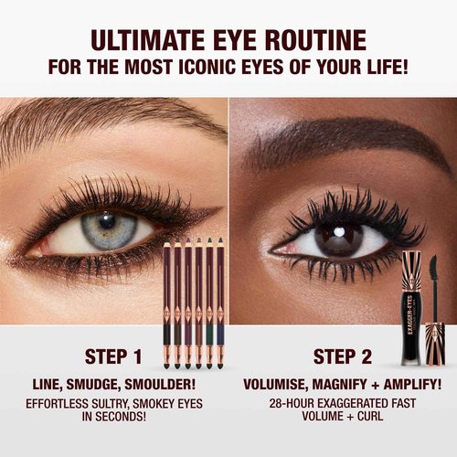 Charlotte Tilbury Rock 'N' Kohl Eyeliner Pencil - Waterproof Eyeliner with a Precision Smudger Tip - Infused with an Enhanced Kajal Formula for Sultry, Smokey Eyes - Barbarella Brown