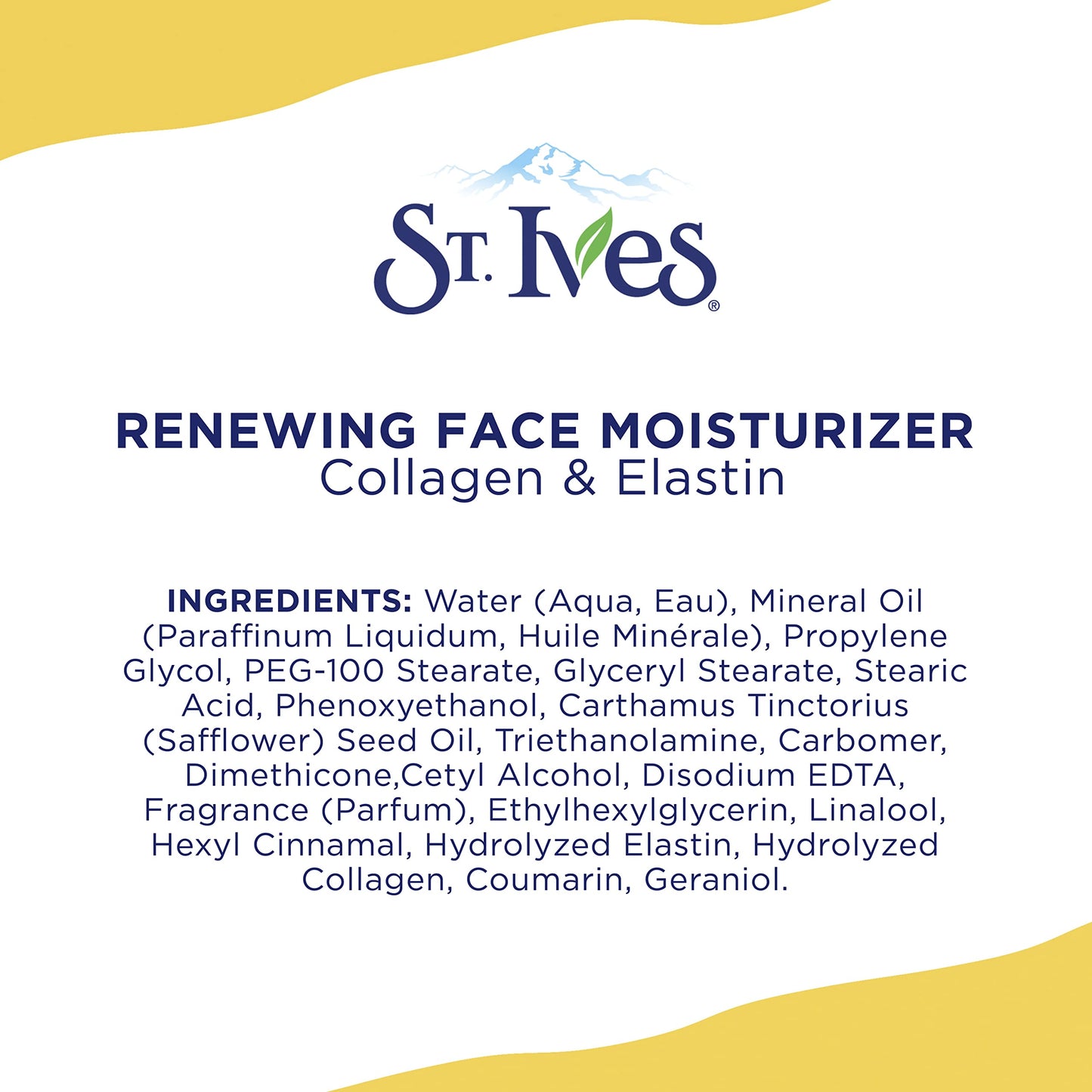 St. Ives Face Moisturizer Cream, Collagen and Elastin, Renewing Facial Moisturizer for Women, Paraben Free, Dermatologist Tested Daily Moisturizing for Dry Skin Cruelty Free, 10 oz