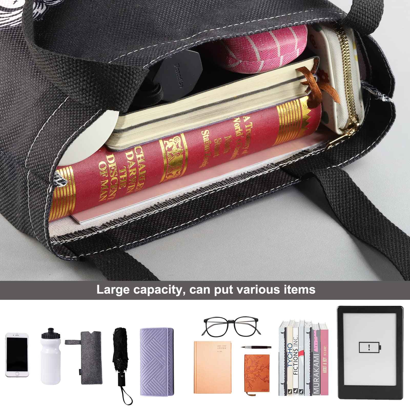 WZMPA Horror Movie Fans Cosmetic Bag, Peace Love Inspired Gift Makeup Zipper Pouch, Horror Merchandise (Peace Chuc TG BL)