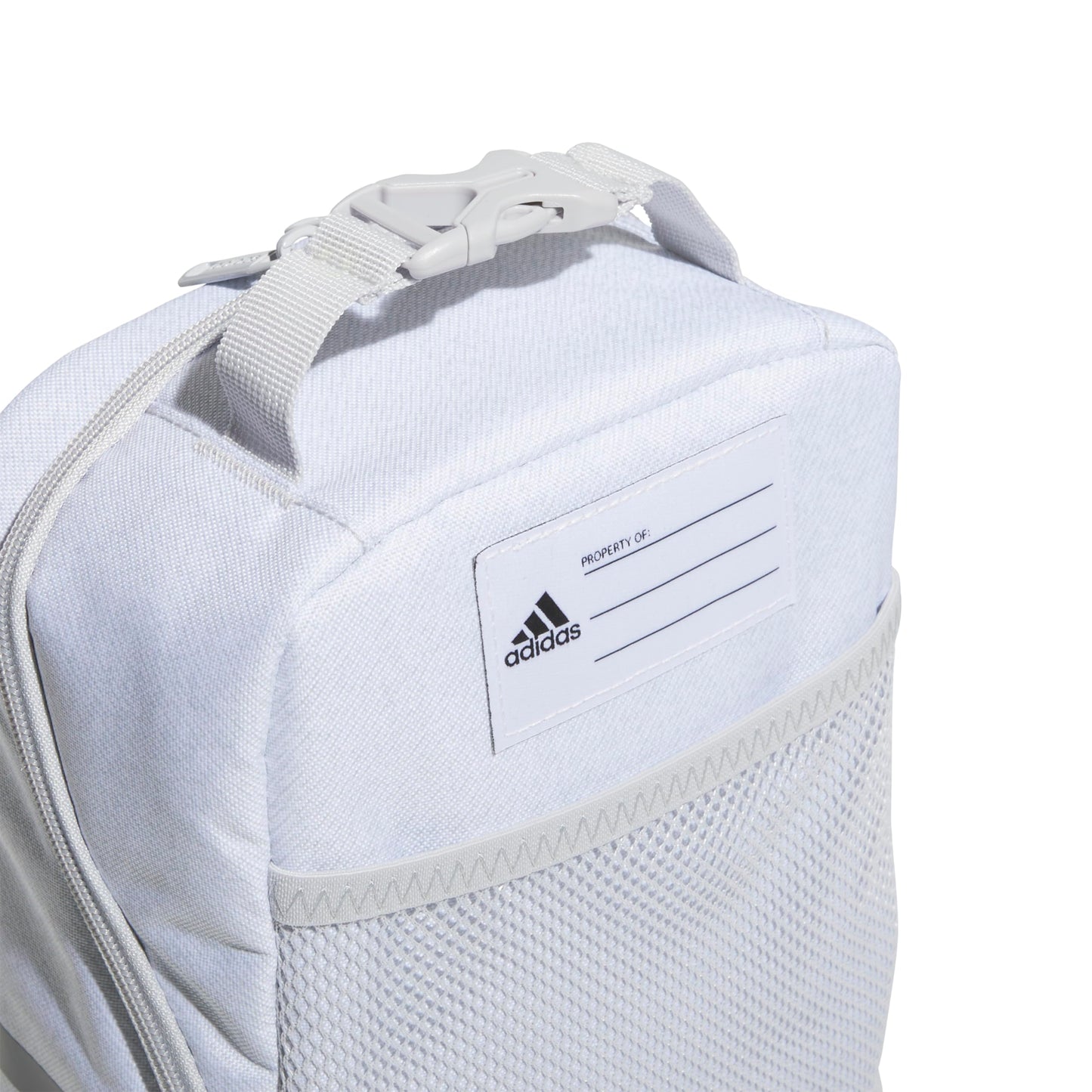 adidas Santiago Insulated Lunch Bag (6.5L) with clip lock handle, Twill White/LGH Solid Grey/Onix Grey, One Size