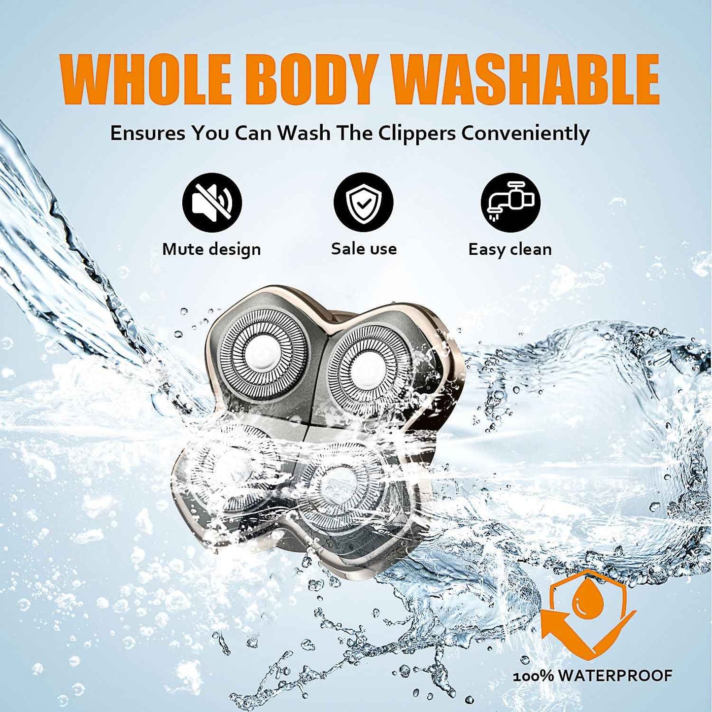 Replacement Blades Shaver PRO 4 Heads Compatible with Skull Head Shaver, Electric Shaver Replacement Blade for Pitbull, Butter flykiss pro & Palm for Bald Men (3 Pcs)