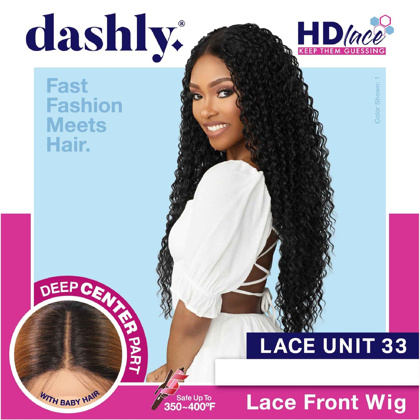 Sensationnel Dashly Wig - Unit 33 Non Lace Cap Ready to Wear Ear to Ear Lacepart Synthetic (CH27)