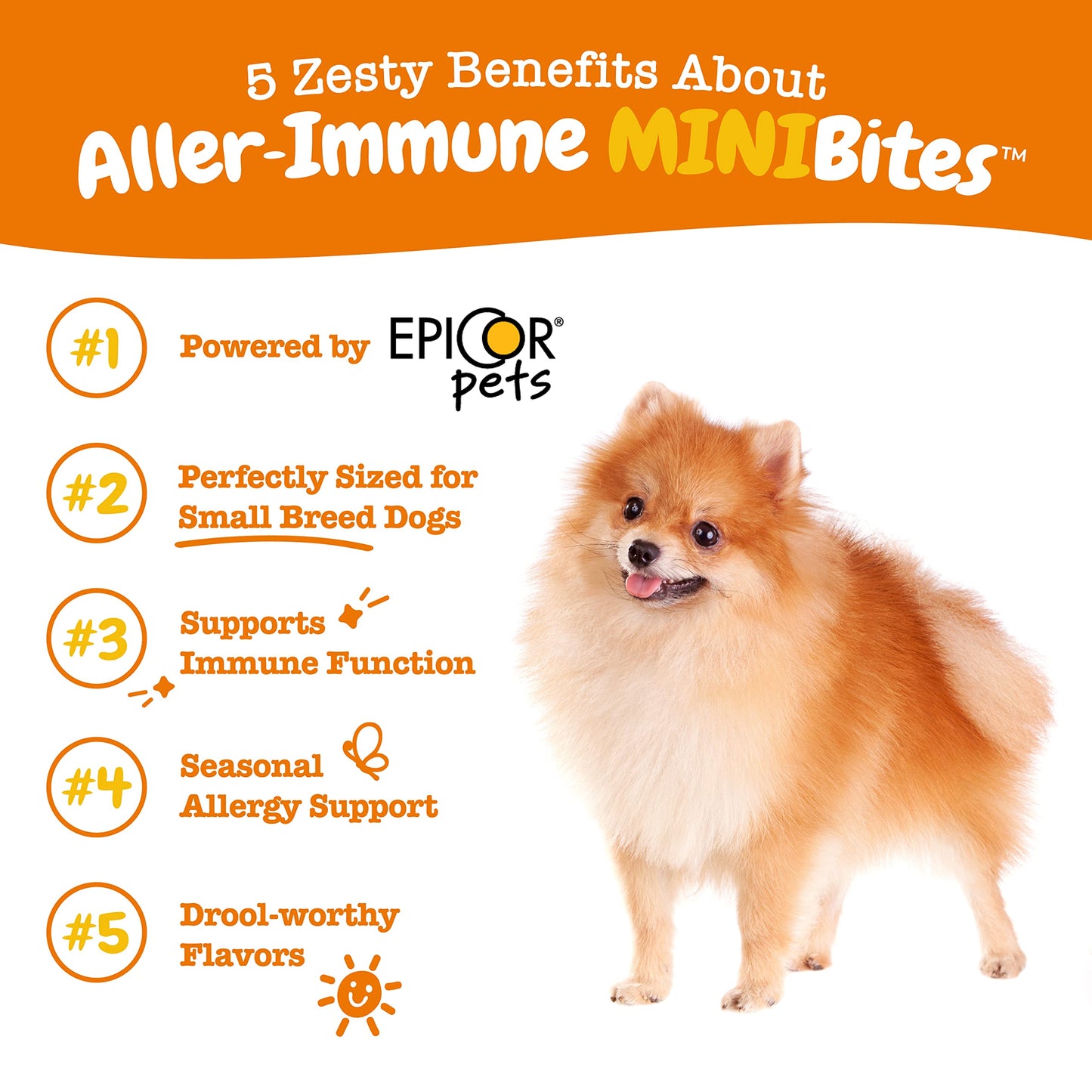 Zesty Paws Dog Allergy Relief - Anti Itch Supplement - Omega 3 Probiotics for Dogs - Digestive Health - Soft Chews for Skin & Seasonal Allergies - with Epicor Pets - Mini - Lamb - 90 Count