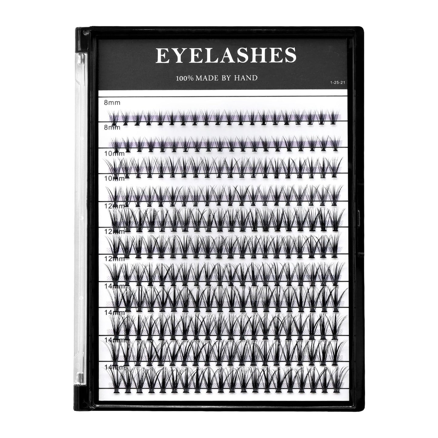 Vayator Large Tray 220 Cluster/Box Eyelashes 0.07 Thickness Eyelashes Individual Eyelash False Eyelashes Extension Eyelash 10D/20D/40D/50D Eyelash (20RR-8-10-12-14mm Mixed）