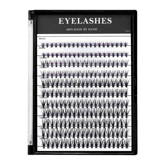 Vayator Large Tray 220 Cluster/Box Eyelashes 0.07 Thickness Eyelashes Individual Eyelash False Eyelashes Extension Eyelash 10D/20D/40D/50D Eyelash (20RR-8-10-12-14mm Mixed）