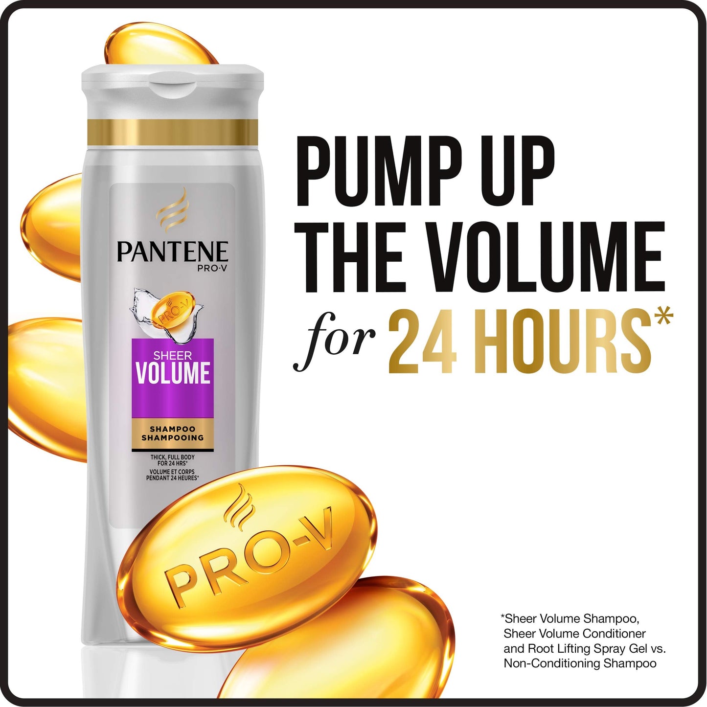 Pantene Pro-V Sheer Volume Shampoo & Conditioner, 375 ml + 355 ml (packaging may vary)