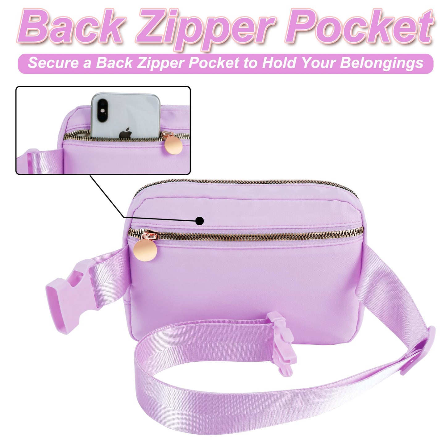 Uygafly Birthday Gifts for 6 7 8 9 10 11 12 13 Year Old Girls,Fanny Pack Belt Bag Crossbody Bags for Women Girls Kids,Fashion Waist Packs Cute Teen Trendy Stuff Travel Essentials | Lavender,S