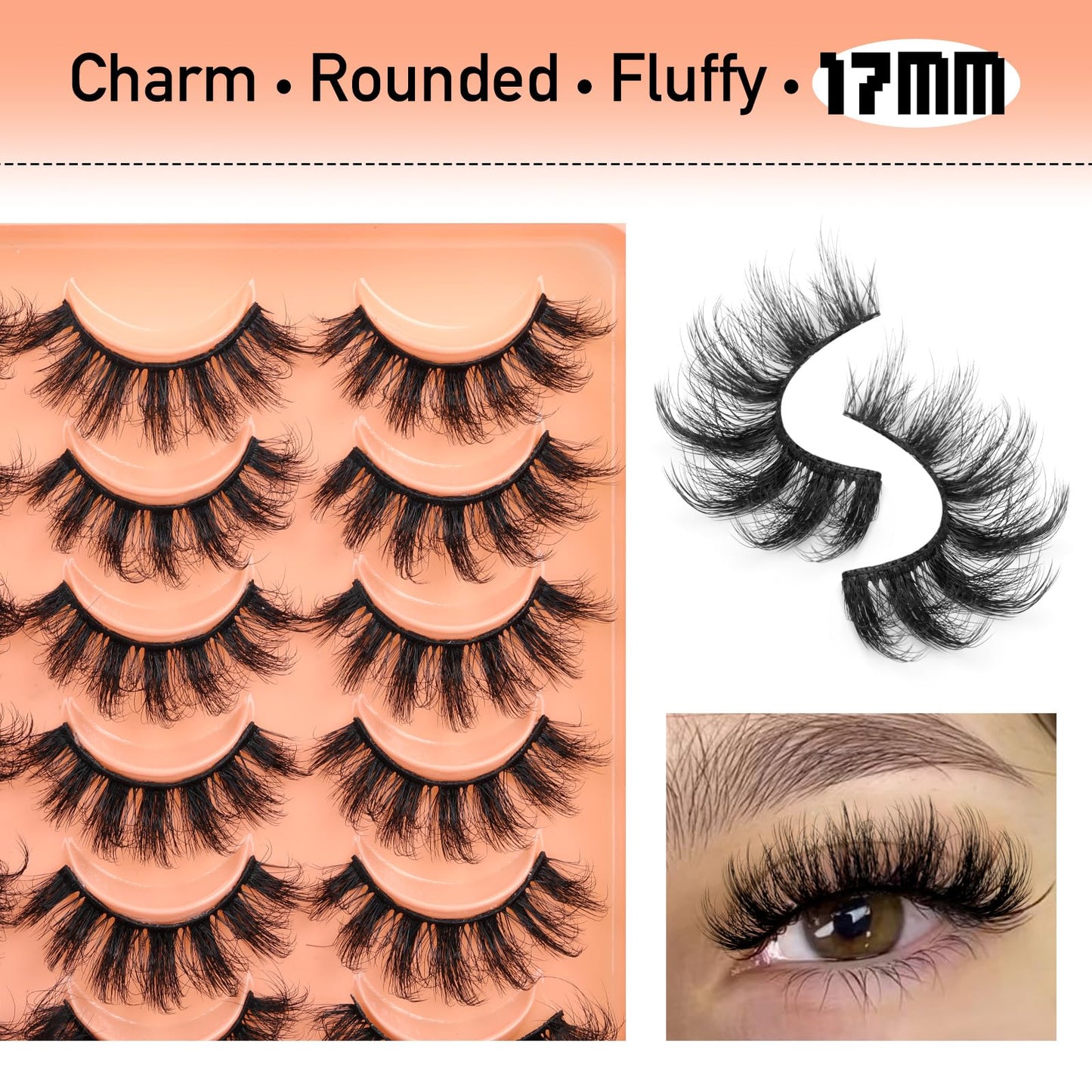 Lashes Mink Fluffy False Eyelashes Wispy Lashes Pack 4 Styles Mixed Faux Mink Eyelashes Volume Strip Fake Eye Lashes 20 Pairs by Yawamica