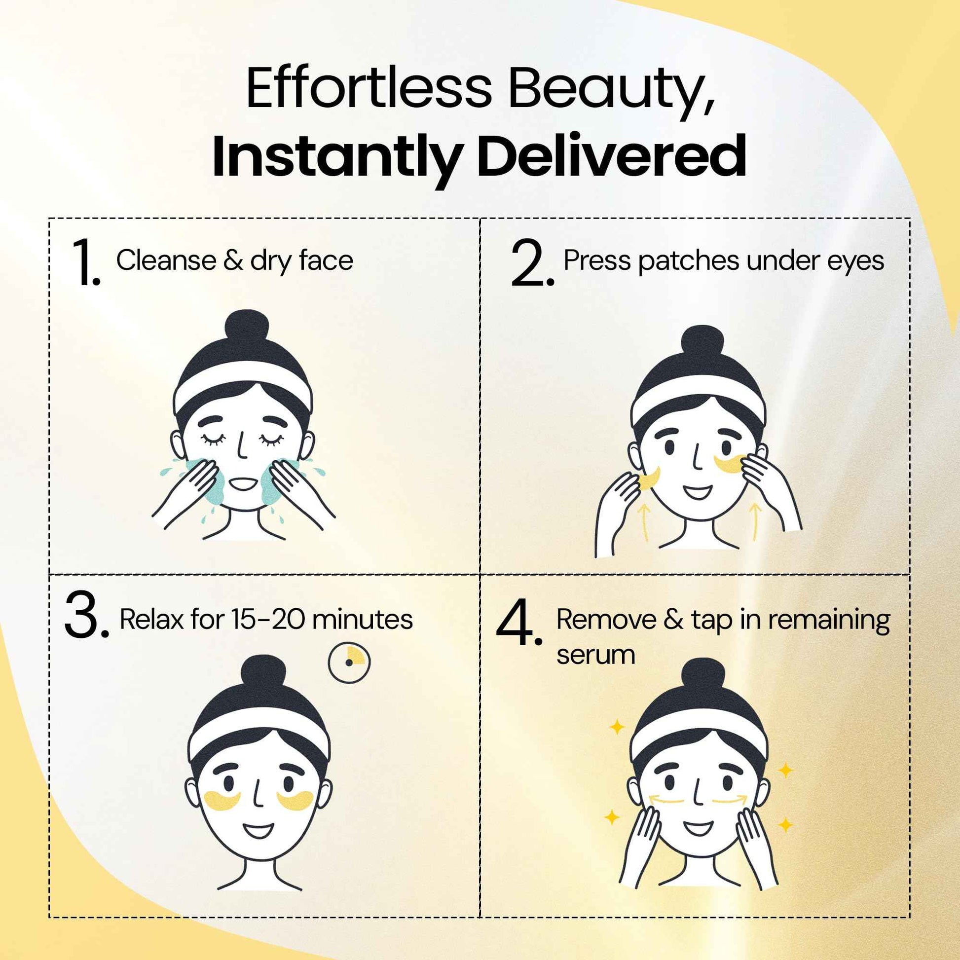 LA PURE 24k Gold Under Eye Mask for Dark Circles and Puffiness, Revitalizing & Non-Irritating Anti Aging Eye Patches with Hyaluronic Acid & Collagen - Dermatologically Tested - 15 Pairs Eye Gel Pads