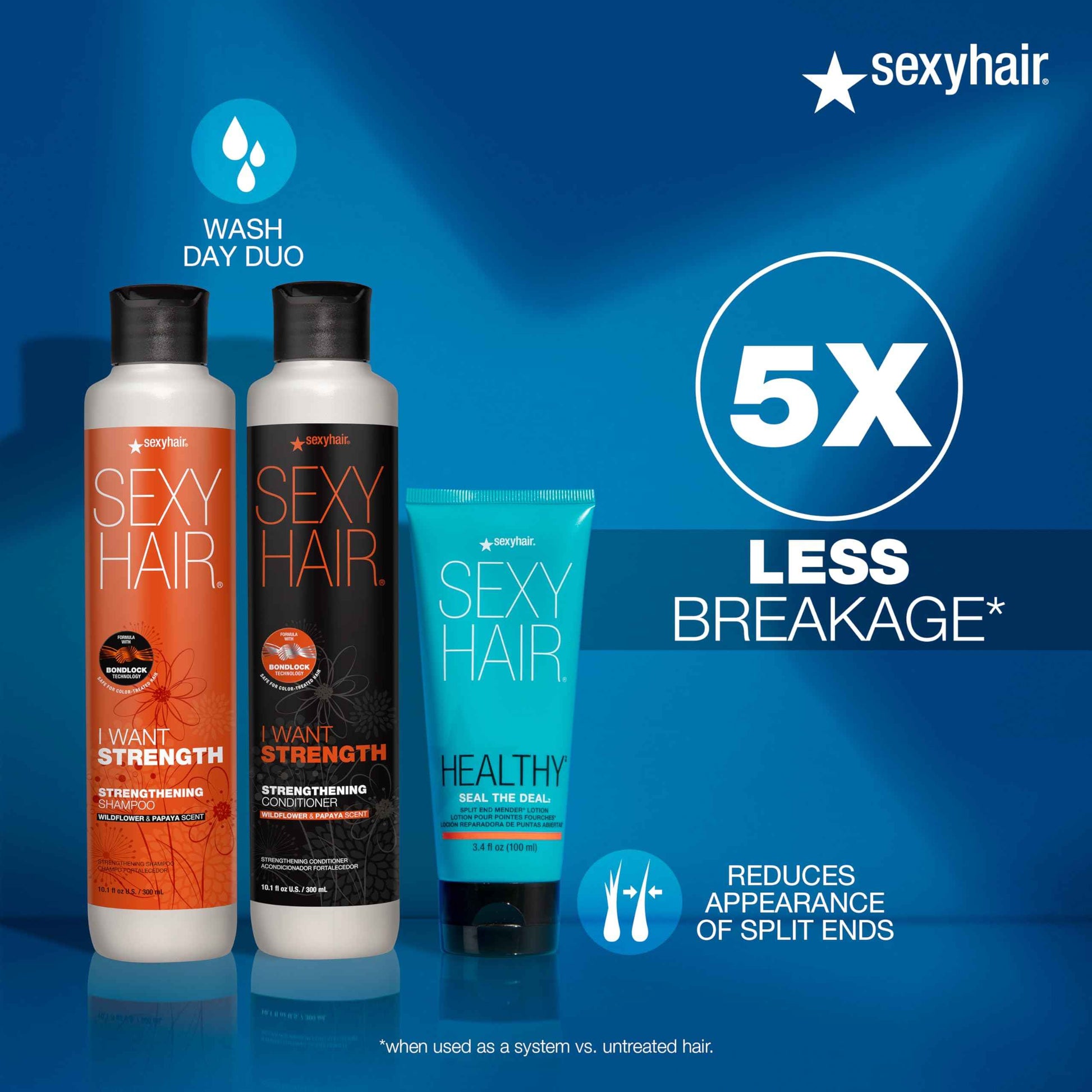 SexyHair Healthy Seal the Deal Split End Mender Lotion, 3.4 Oz, Mends Split Ends, All Hair Types