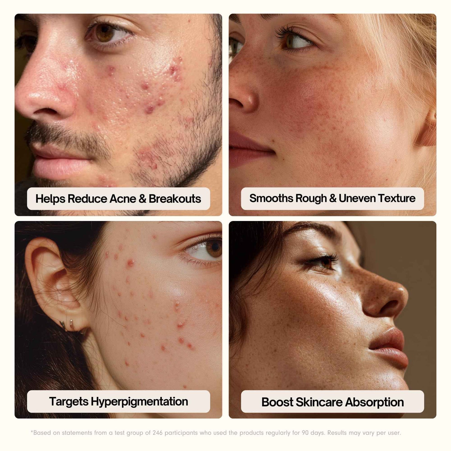 Palm Face Clean Pro⁺ - Electric Face Scrubber for Acne - IPX7 Waterproof and Rechargeable Silicon Face Exfoliator with Slip-Free Grip, 3 Speed Setting - Free from phthalates - Forest