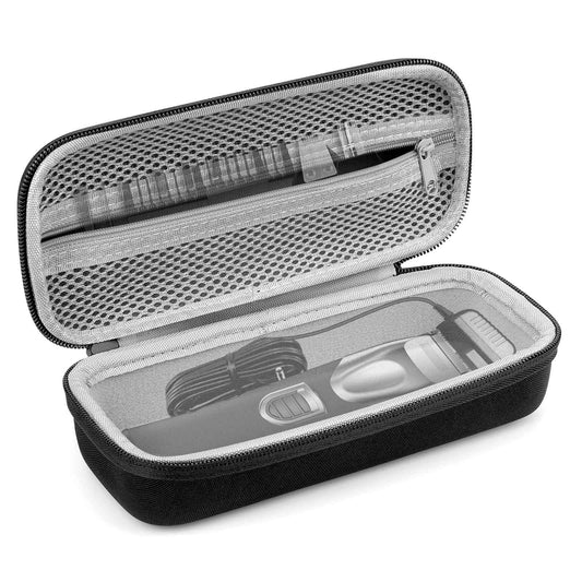 Linkidea Durable Travel Case Compatible with Wahl USA Pro Series 3026018, Manscaper Model 5708, Beard Trimmer Grooming Accessories Organizer, Portable Storage Box (Black)