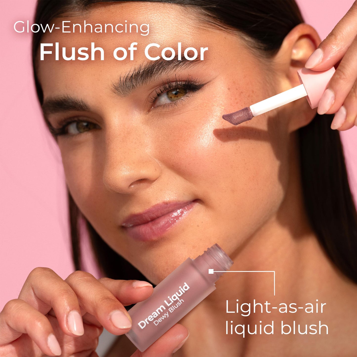 MCoBeauty Dream Liquid Dewy Blush, Nude Mauve, Radiant Flush for Fresh, Glowing Cheeks, Vegan, Cruelty Free Cosmetics