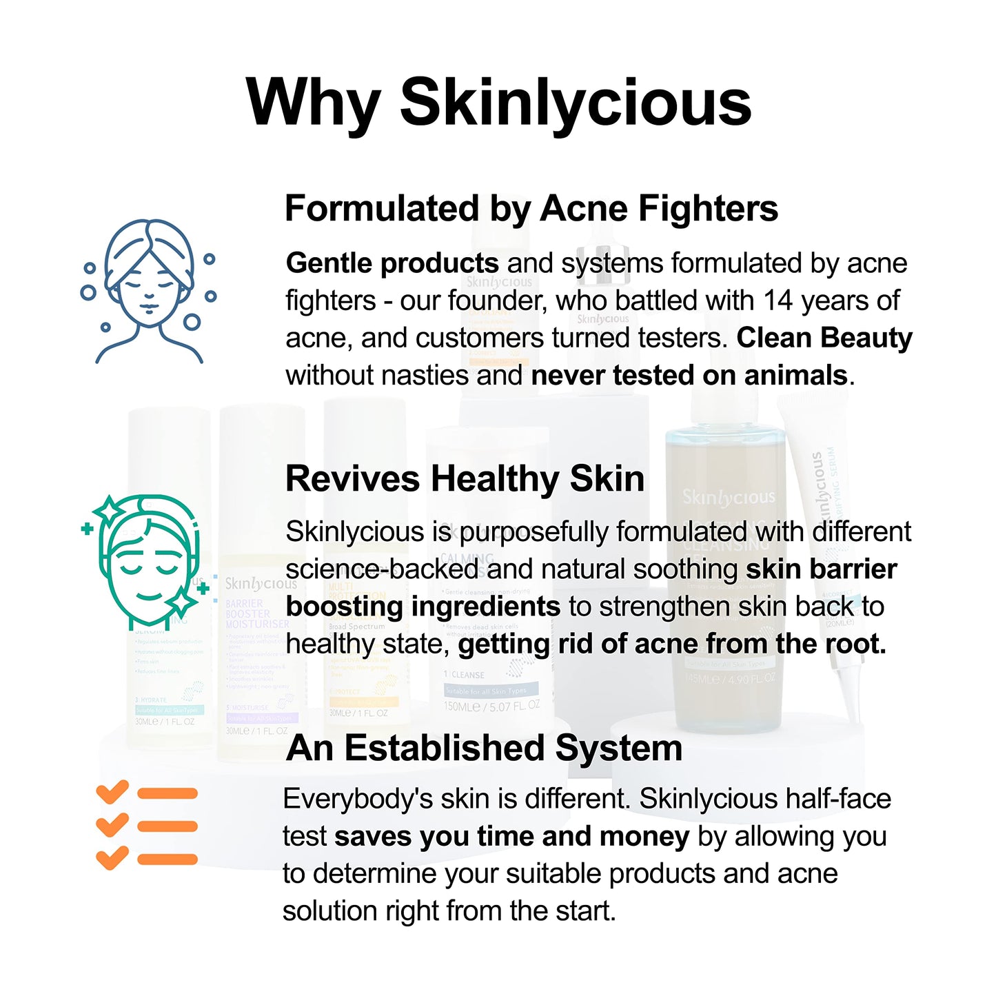 Skinlycious Clear Skin Essentials Starter Kit - Acne Treatment Kit to Get Rid of Your Acne FAST! Skin Clearing Skin Care for Sensitive Skin, Teens, Adult Women and Men (Essential Starter Kit)