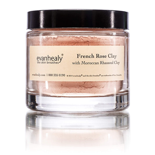 evanhealy French Rose Clay Face Mask | Exfoliating for Sensitive Skin Face Mask | Pore Minimizer Pink Clay Mask | Cleansing Rhassoul Clay