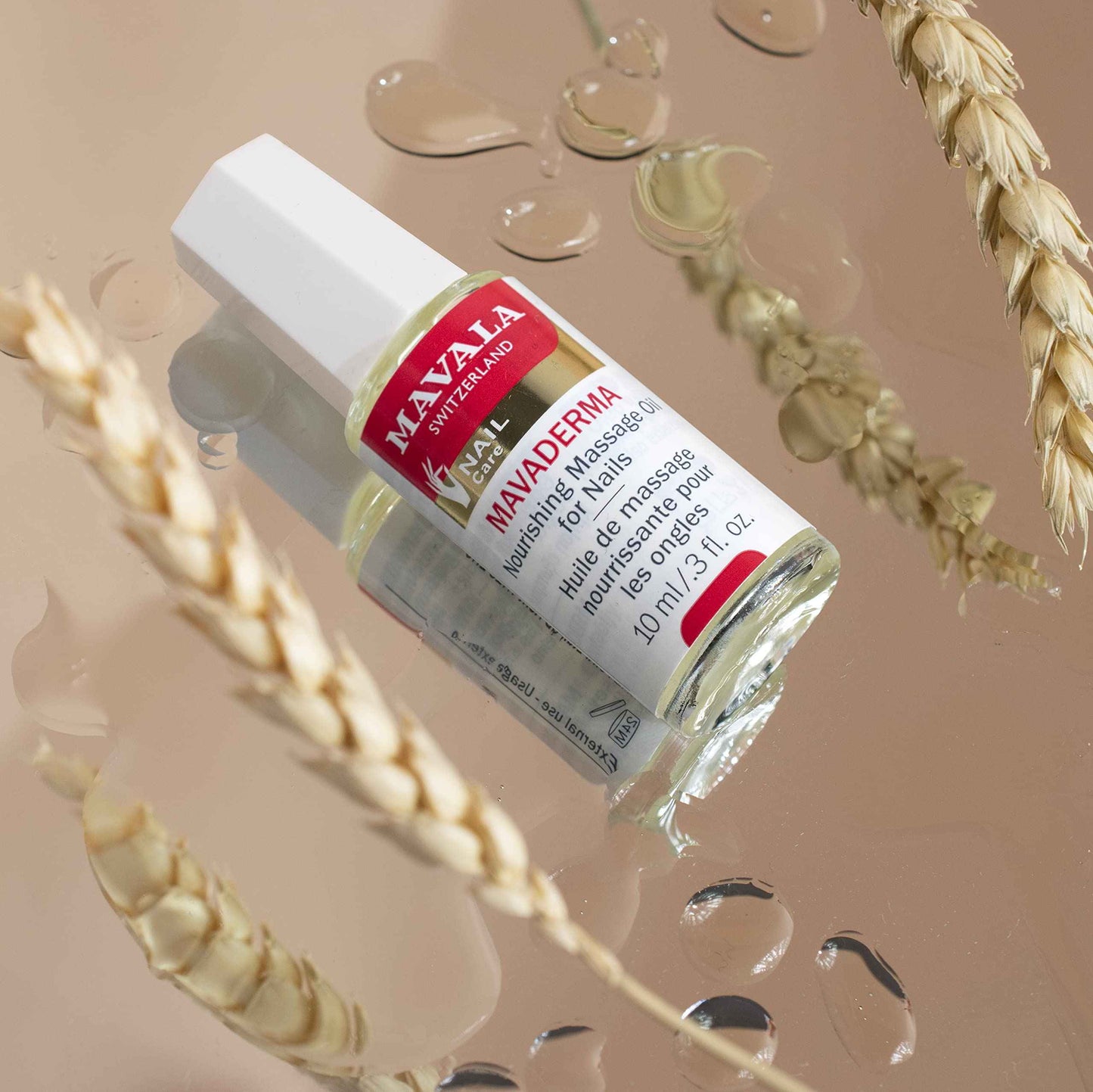 Mavala Mavaderma Nourishing Massage Oil for Nails, Nail Care, Nail Hardener, Cuticle Oil Nail Growth, Moisturizing & Healing Treatment for Cracked Nails & Rigid Cuticles (0.3 Ounce)