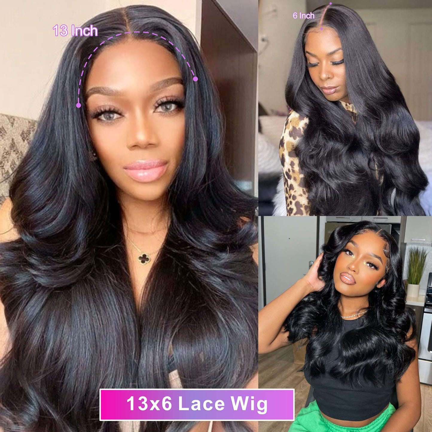 Aicrelery HD Lace Front Wig - 13x6 Lace Frontal, Pre Plucked Knots, Baby Hair - 180 Density Brazilian Wig for Women (26 Inch, Natural Color)