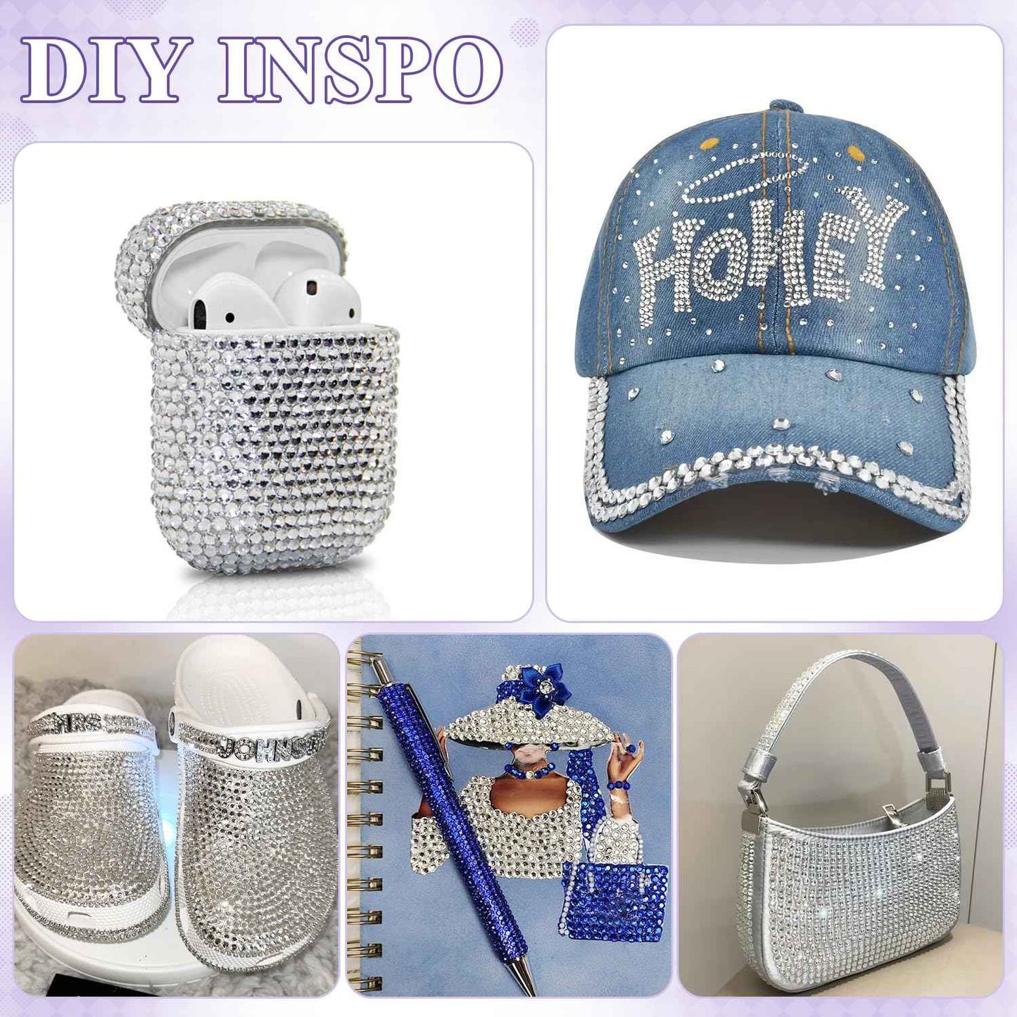 2000PCS SS20/5mm Crystal Rhinestones (Clear), Bedazzling Flatback Glass Rhinestones for Crafting Decor, Gems Diomand Charms for Tumbler Shoes Clothing Mugs Nail Art