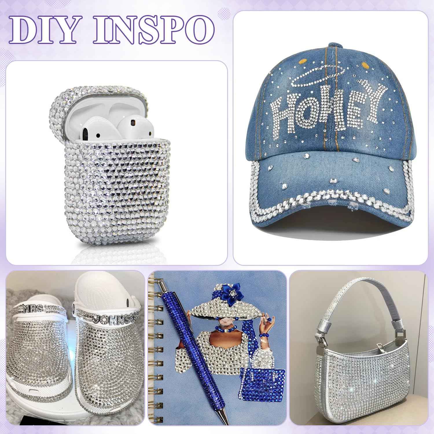 2000PCS SS20/5mm Crystal Rhinestones (Clear), Bedazzling Flatback Glass Rhinestones for Crafting Decor, Gems Diomand Charms for Tumbler Shoes Clothing Mugs Nail Art