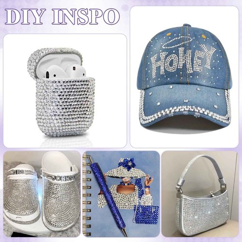 2000PCS SS20/5mm Crystal Rhinestones (Clear), Bedazzling Flatback Glass Rhinestones for Crafting Decor, Gems Diomand Charms for Tumbler Shoes Clothing Mugs Nail Art