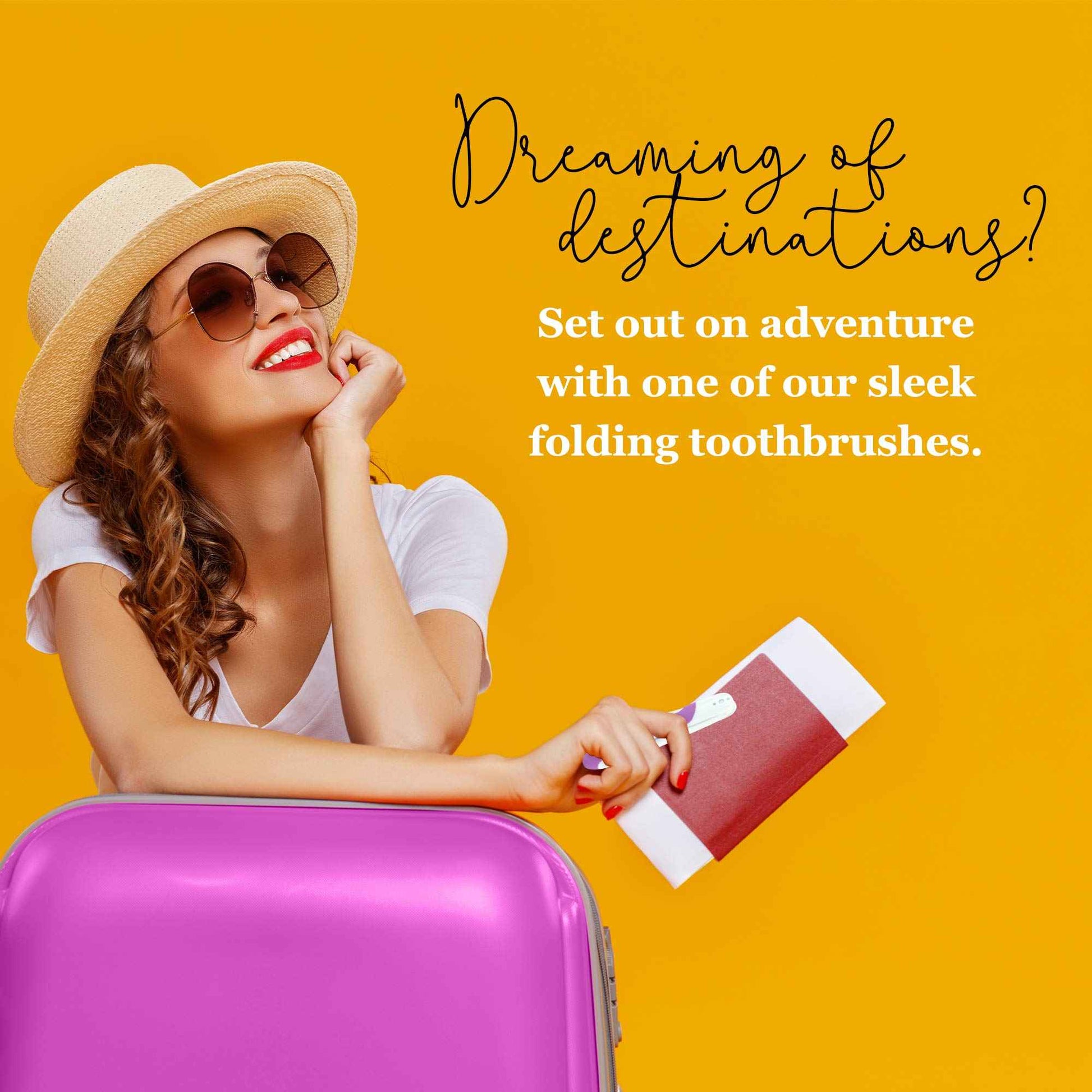 Bulk Portable Toothbrushes, Individually Wrapped, Manual Disposable Travel Toothbrush Set for Adults, Medium Soft Large Head, Multi Color Travel Toothbrush Kit (50 Pack)