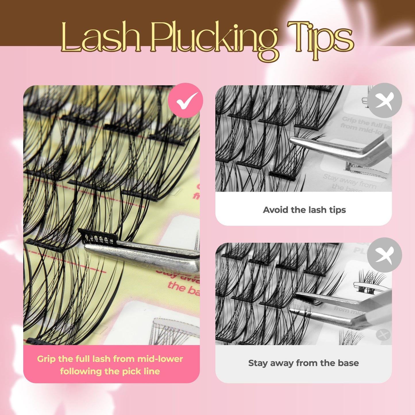 LASHVIEW Self Adhesive Lash Clusters Eyelashes,Press-on Lashes 10-16mm Individual Lash Extension Kit with Lash Tweezers,No Glue Needed Natural Self Adhesive DIY Eyelash Extension Kit 60pcs (A05)