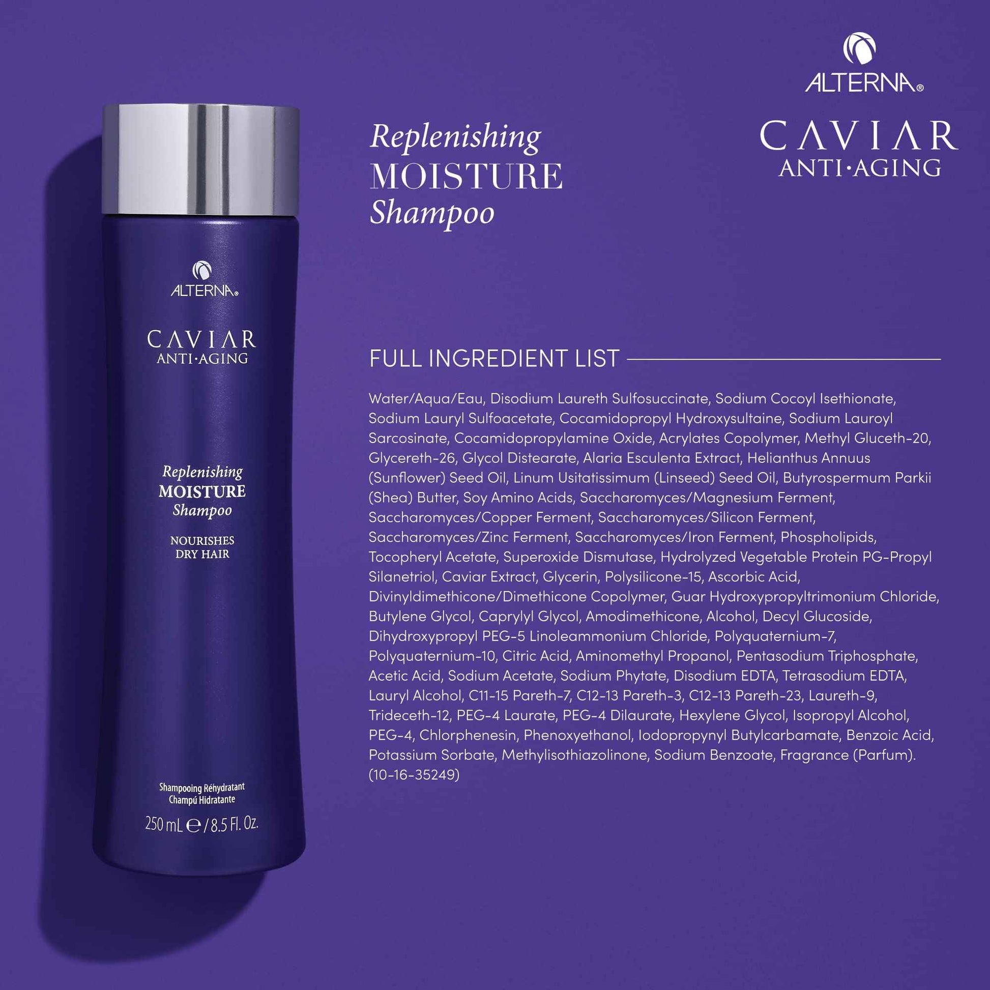 Alterna Haircare CAVIAR Anti Aging Replenishing Moisture Shampoo, 8.5 Fl Oz (Pack of 1)
