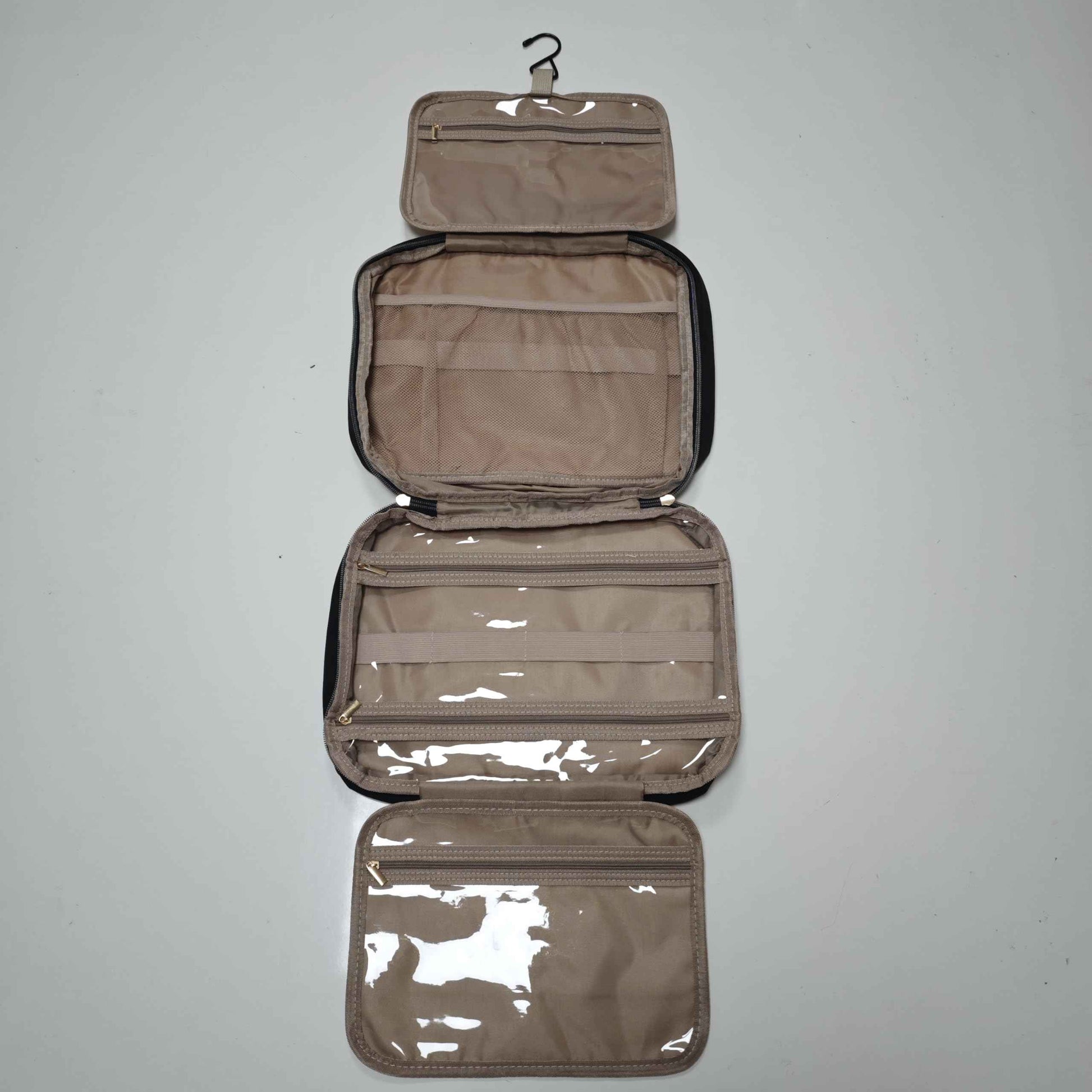 HOTOR Travel Toiletry Bag – Black, 11.6" x 8.4" x 3.9"