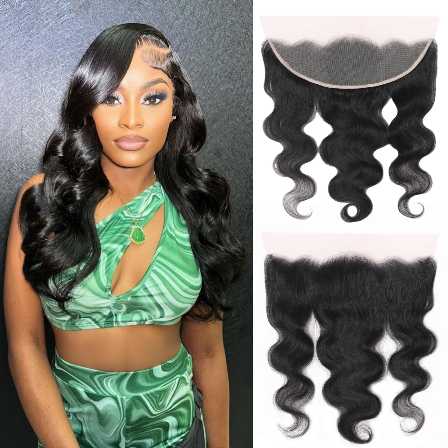 13 x 4 Lace Frontal Closure Body Wave Ear to Ear HD Lace Frontal Pre Plucked 100% Remy Human Hair Frontal Closures Free Part 150% Density (13x4 lace closure, 12inch)