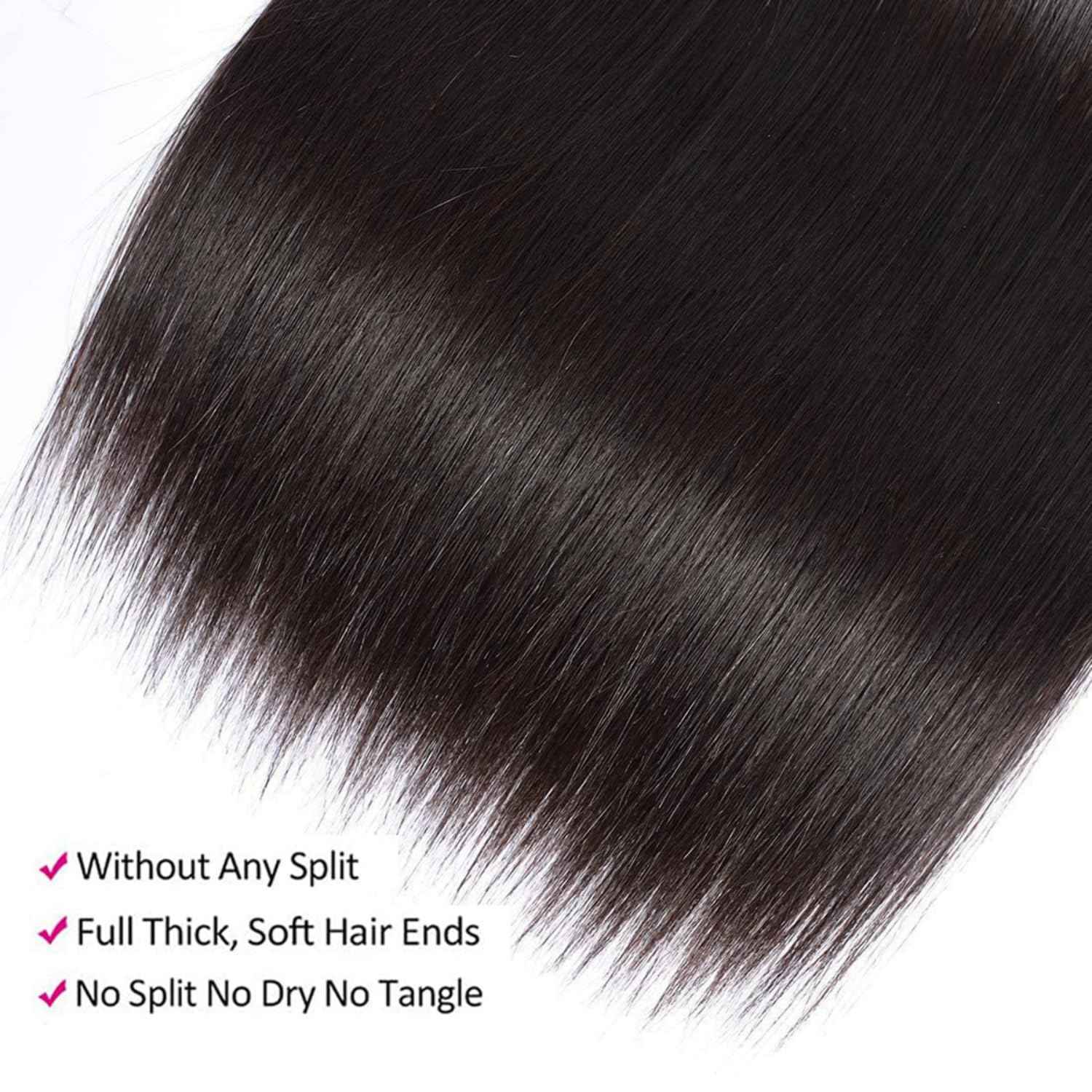 Straight Bundles Human Hair one Bundle 100g/pack 22 Inch 12A Brazilian Hair Single Black Bundles