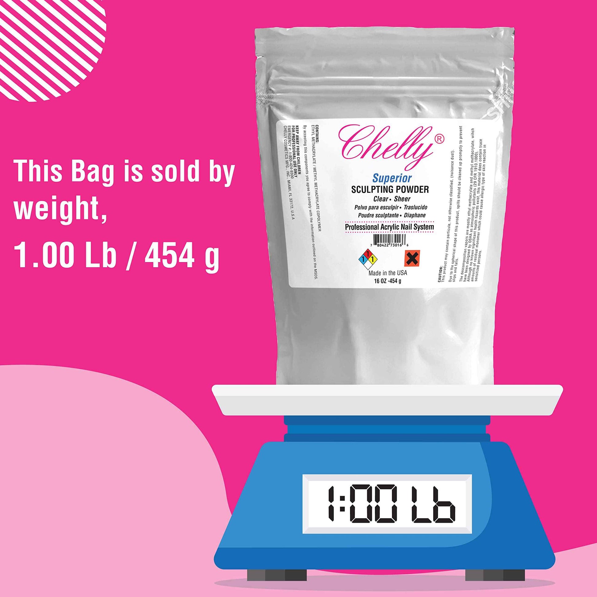 YSSER Chelly Superior Sculpting Powder Clear Blush Pink Medium Pink 16 oz