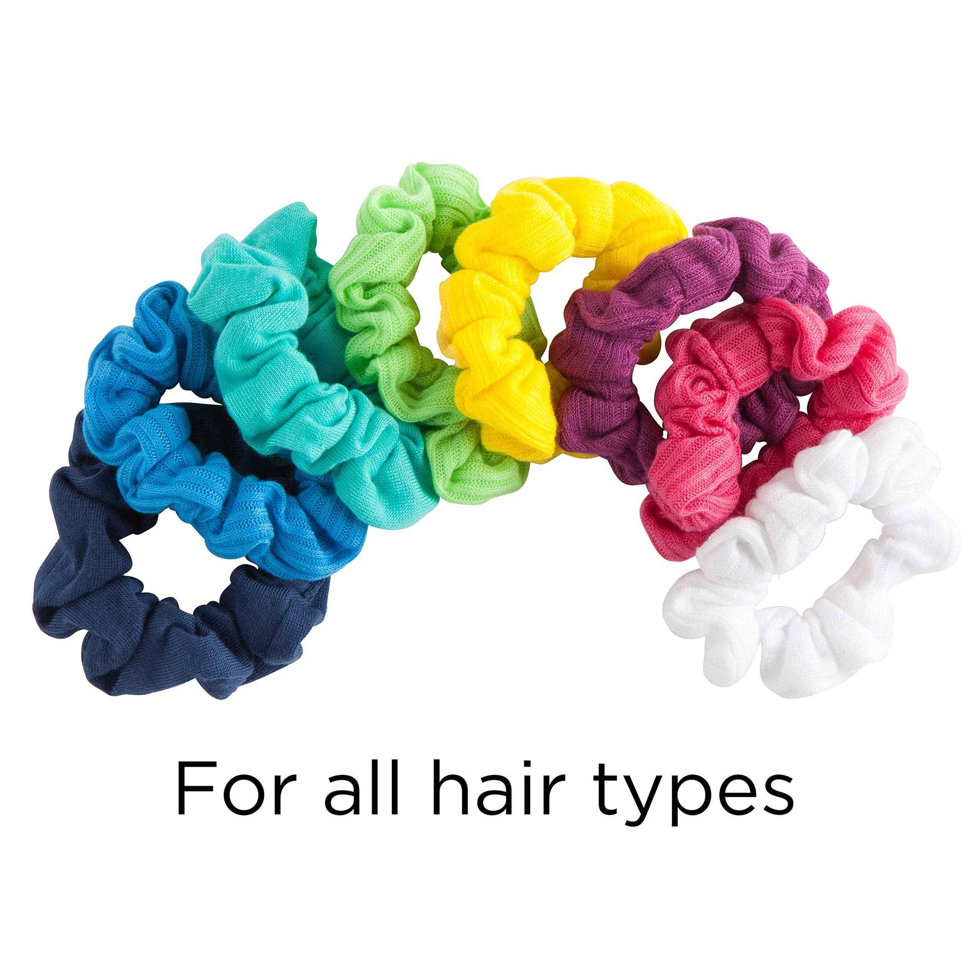 Goody Hair Scrunchies, 8 Count, Pack of 4, Jersey | Women's | Ouchless | Variety