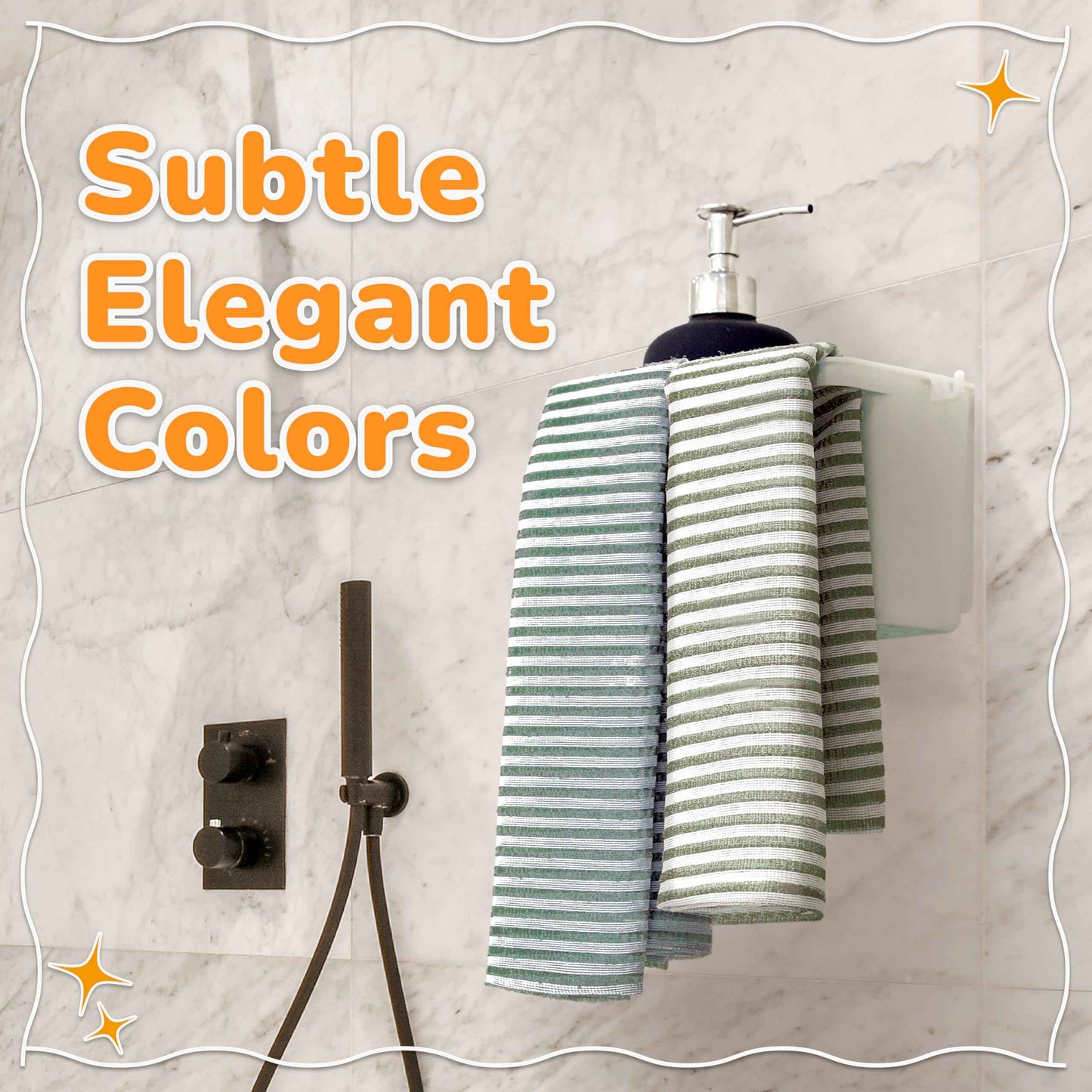 myHomeBody Extra Long Exfoliating Washcloth, Exfoliating Body Scrubber, Shower Towel, Long Bath Cloth, Japanese Washcloth, Set of 2