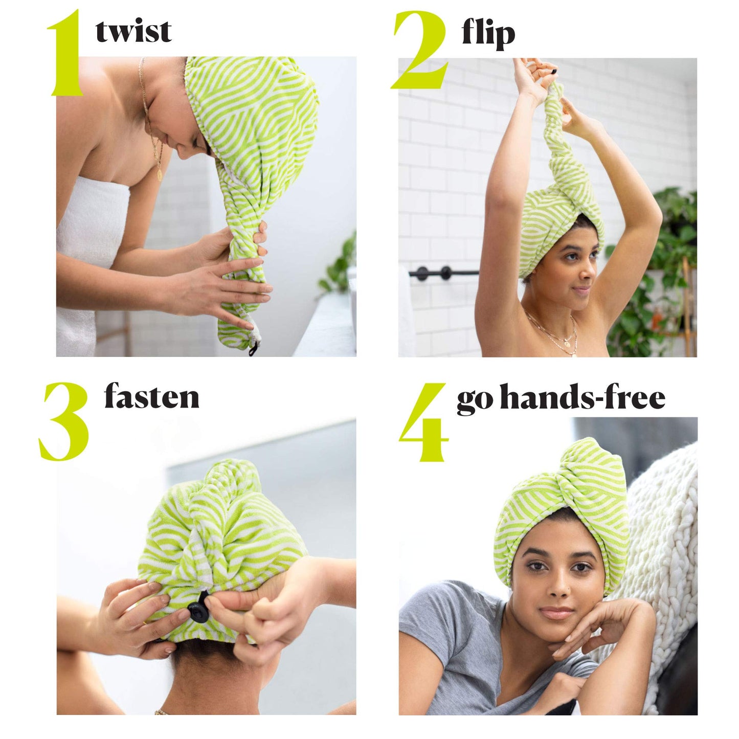 DevaCurl DevaTwist Anti-Frizz Microfiber Towel Wrap, Hands Free Design