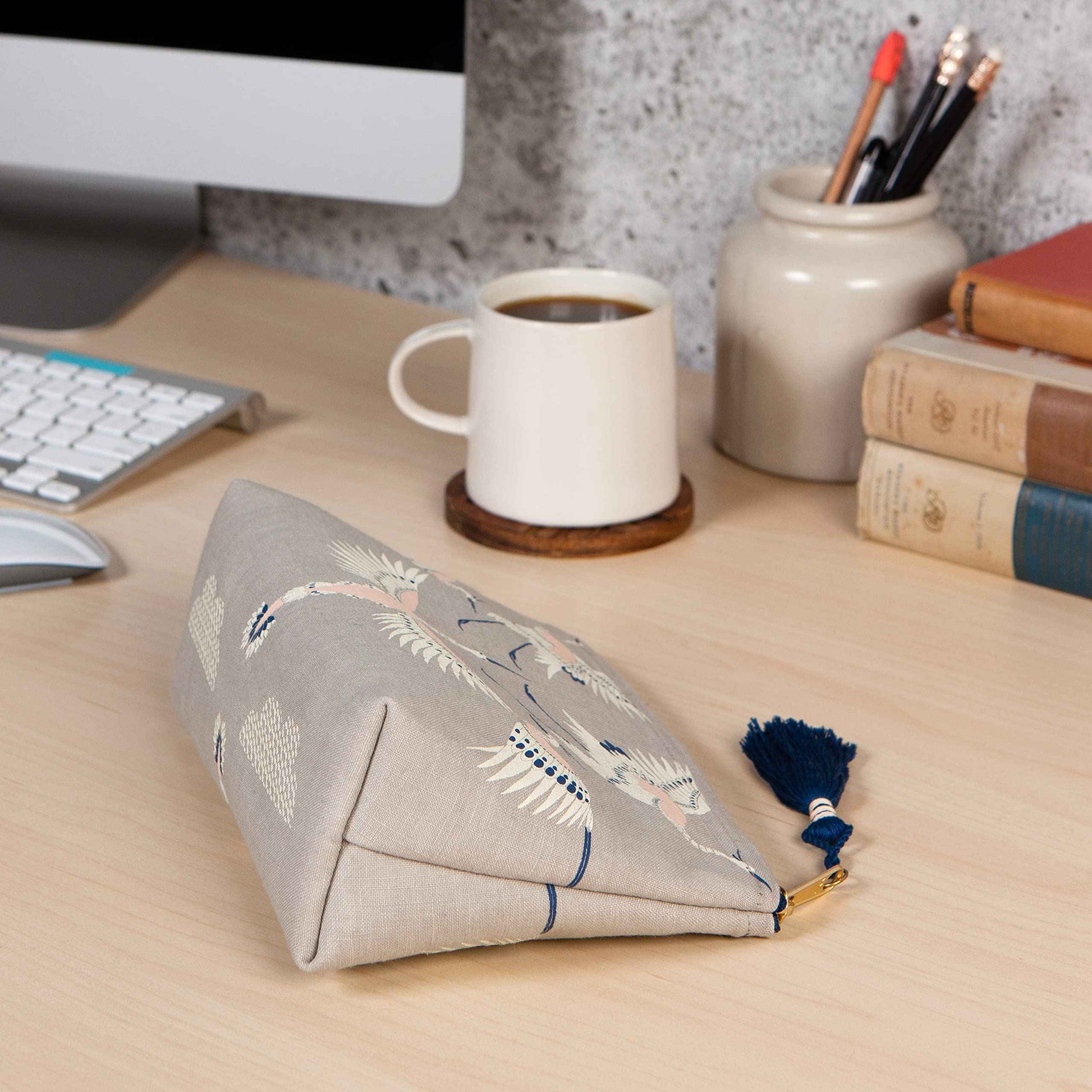 Danica Studio Women Zipper Cosmetic Bag, Flight of Fancy, Small (8 x 5.5 inches)