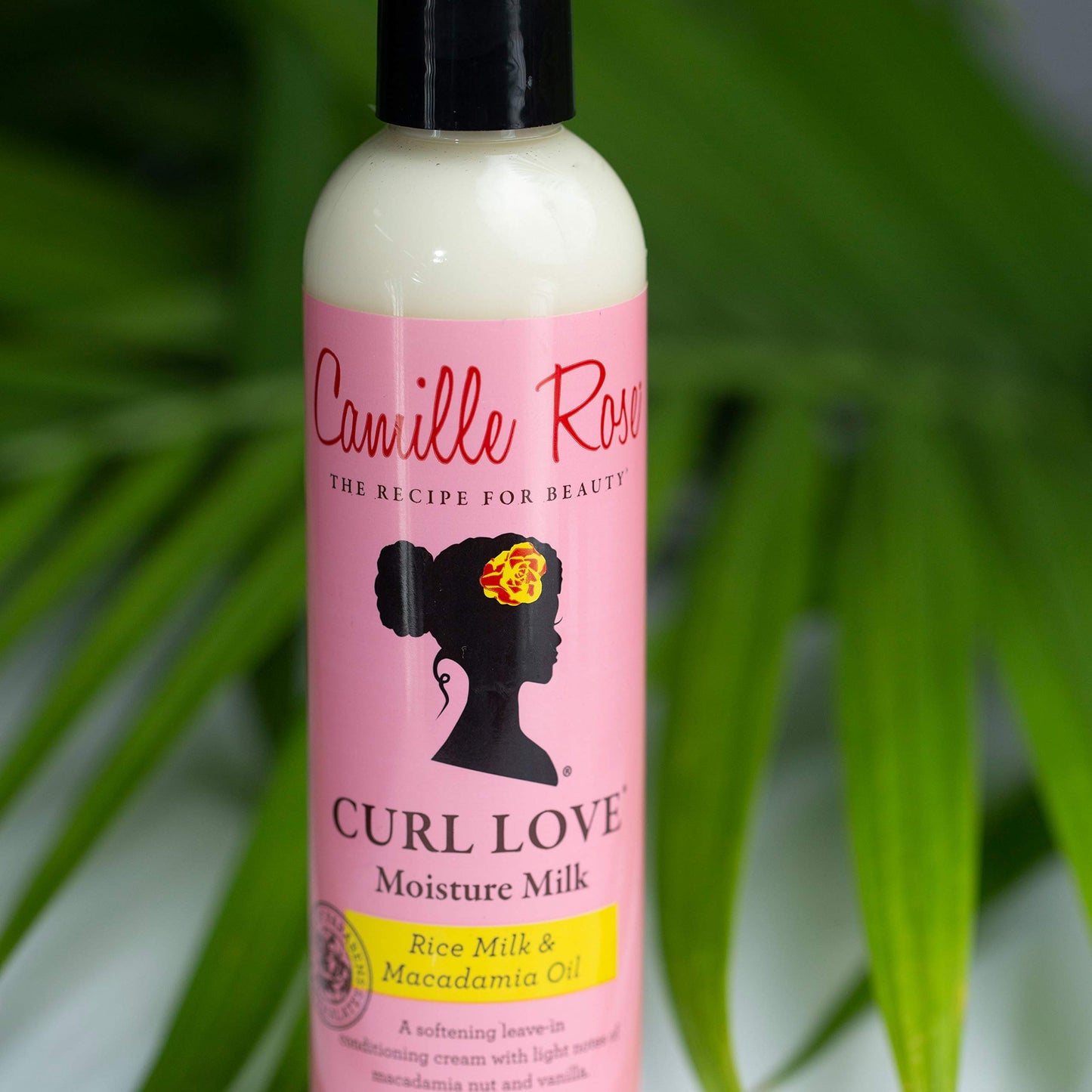 Camille Rose Curl Love Moisture Milk Leave-In Conditioner, with Rice Milk and Macadamia Oil to Soften, Smooth and Detangle Curly Hair, 8 fl oz