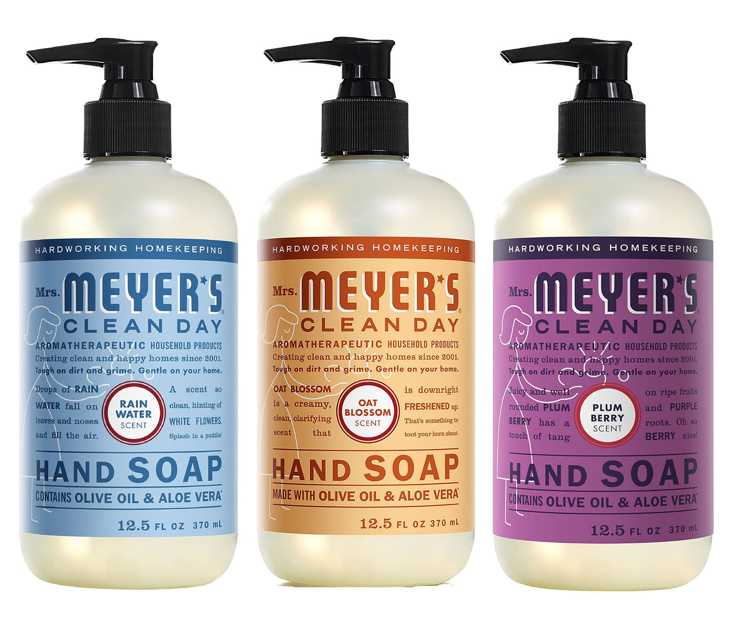 MRS. MEYER'S CLEAN DAY New Spring Scent Variety Pack (Rain Water + Oat Blossom + Plum Berry)