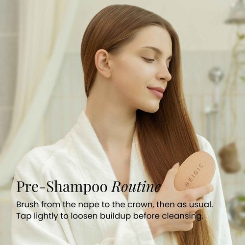 BEIGIC Scalp Massage Hair Brush - Non-Static Hair Scalp Massager Hair Growth - Small & Portable Detangler Brush