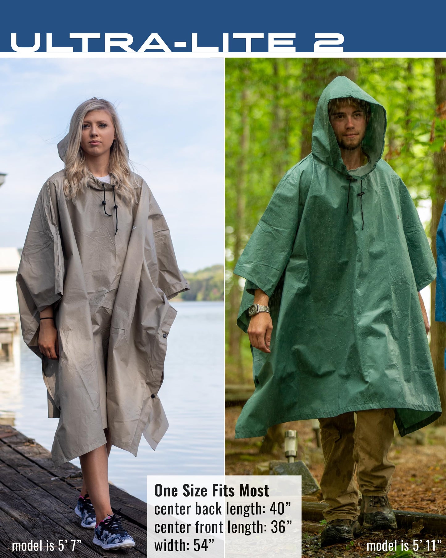 FROGG TOGGS Ultra-Lite2 Reusable Waterproof Breathable Poncho