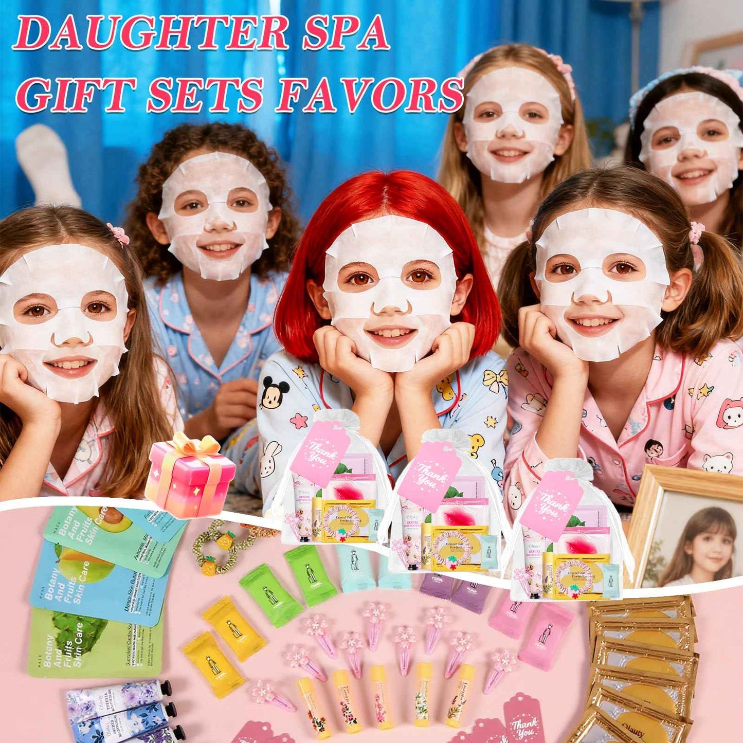100PCS Spa Party Supplies for Girls 10-12, Bachelorette Spa Party Favors Gifts for Teens Girls 8-12, Face Masks Skincare,Hand Cream,Lip Balm,Eye Patches,Lip Mask, Spa Birthday Sleepover Party Supplies