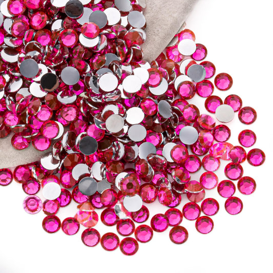 Rose Rhinestones Bulk, 5000PCS Flat Back Round Jelly AB Rhinestones Non-Hotfix Crystal Gems Wholesale for Crafts Makeup Nails Face Tumblers Clothes Shoes Handmade Decoration 5mm