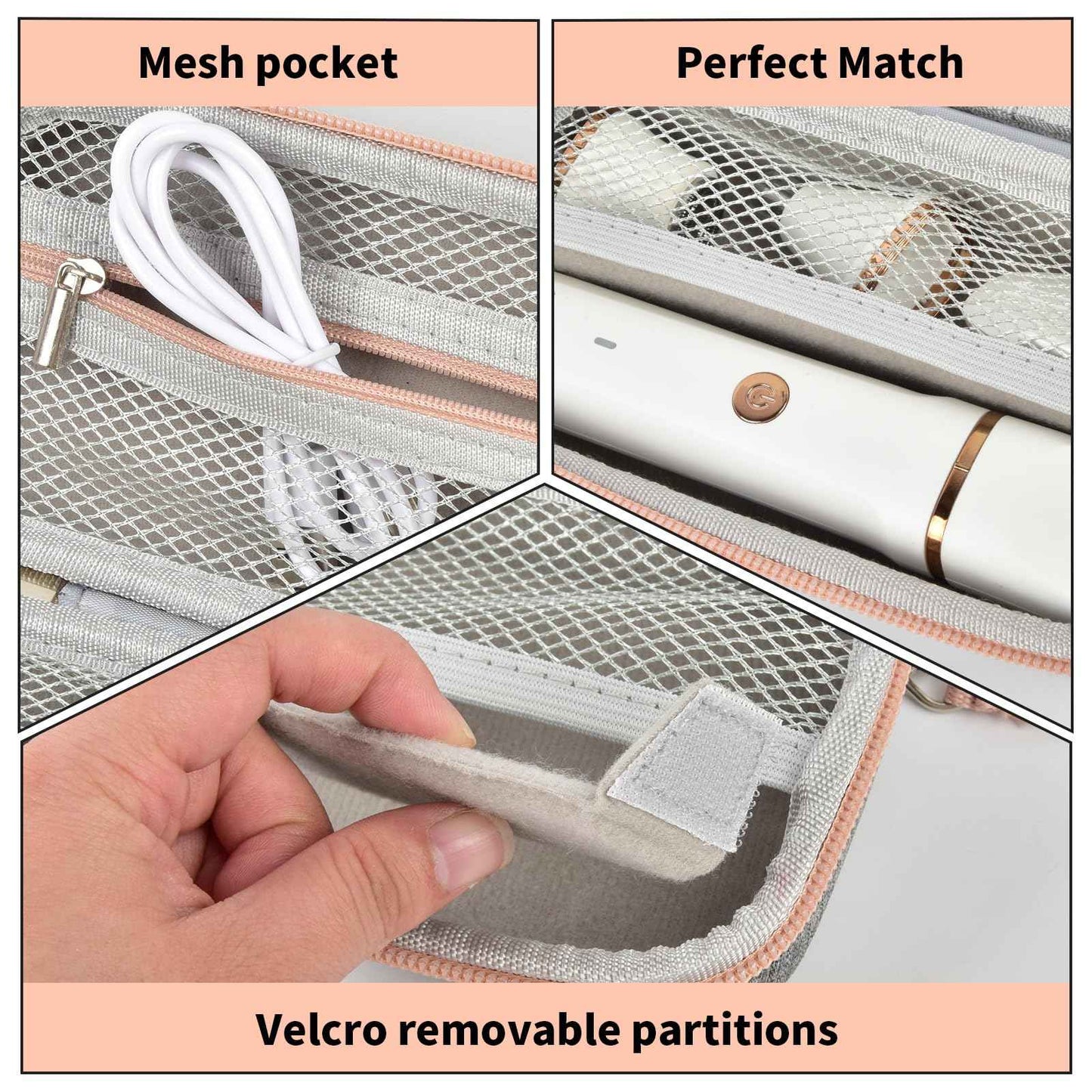 ALKOO Case for Risina Women's Bikini Trimmer & Electric Razors- Travel Holder for Pubic Hair Trimmer, Lady Shaver, Intimate Grooming Tools & Accessories, Storage- Blue (Box Only)