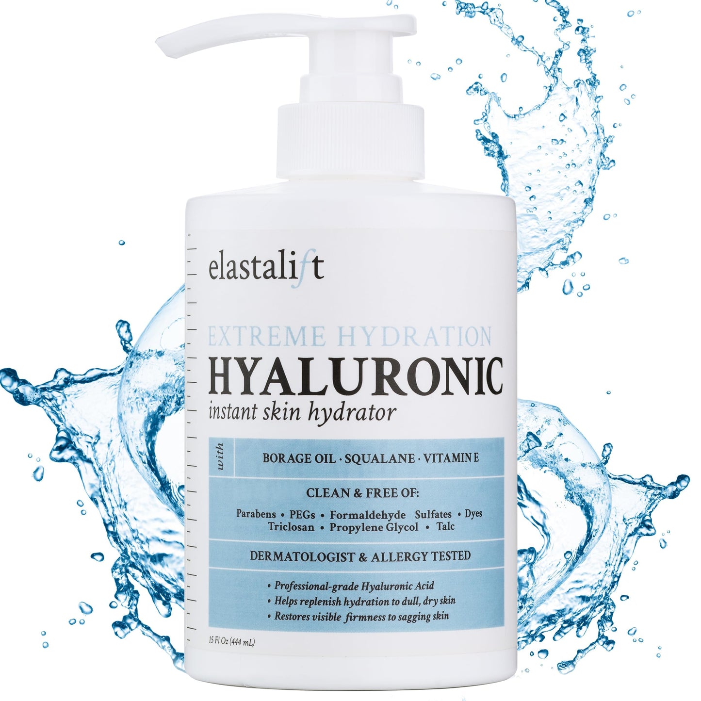 Elastalift Hyaluronic Acid Moisturizer Body Lotion | Anti Aging Skin Care Body Cream & Face Lotion Diminishes Look Of Wrinkles, Sagging Skin, Crepey Skin, Cellulite, Stretch Marks, & Dry Skin, 2-Pack