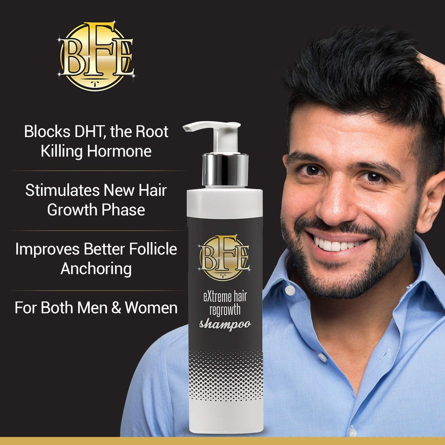 Hair Regrowth Conditioner- Maximum Strength DHT Blocker. Repairs & Stimulates New Follicle Hair Growth. Grow Stronger, Thicker, Fuller, Longer, Healthier Hair. For Men & Women with No Side Effects.