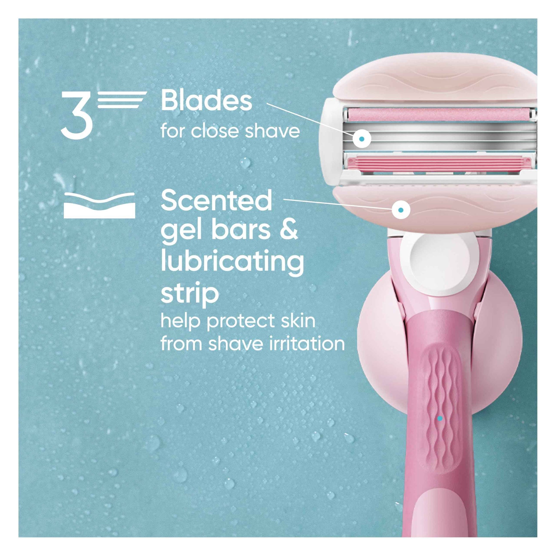 Gillette Venus ComfortGlide White Tea 4 count, with Gillette Venus ComfortGlide plus Olay 2 count, Women's Razor Blade Refills, Holiday Gifts for Women