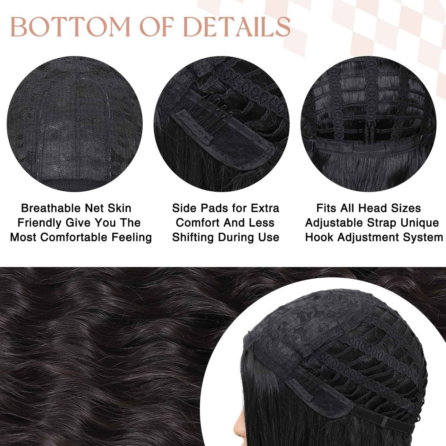 Atohallan Long Dark Brown Wig for Women 36 inch Super Long Water Wavy Wigs Heat Resistant Synthetic Soft Wavy Fluffy Curly Wig for Daily Party Use Halloween Wig