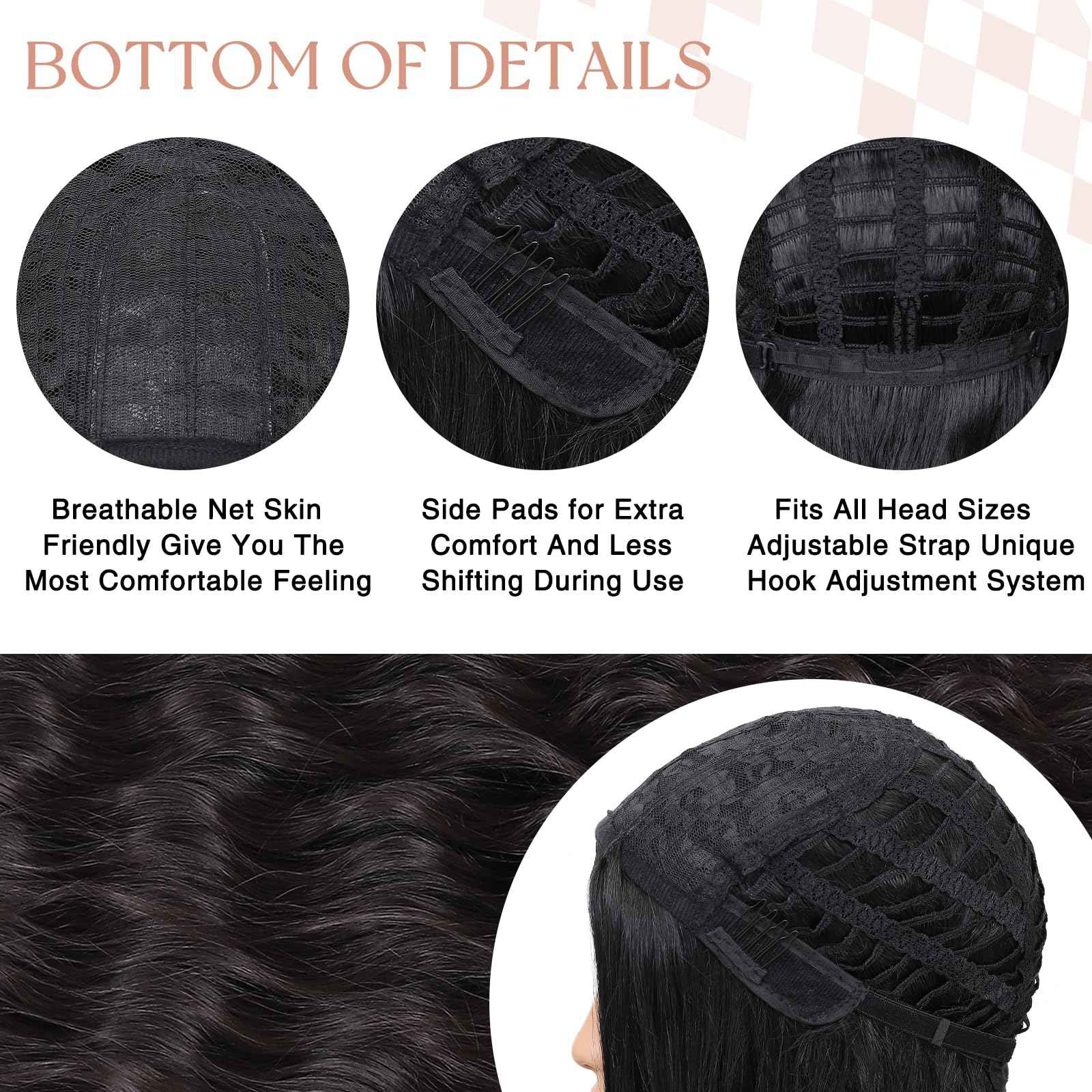 Atohallan Long Dark Brown Wig for Women 36 inch Super Long Water Wavy Wigs Heat Resistant Synthetic Soft Wavy Fluffy Curly Wig for Daily Party Use Halloween Wig