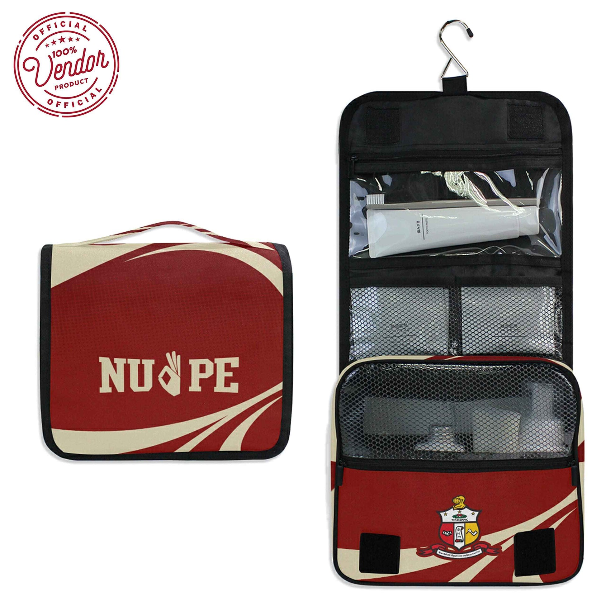 Bad Bananas BBGreek Kappa Alpha Psi Fraternity Paraphernalia - Official Vendor - Hanging Toiletry Travel Bag - Nupe