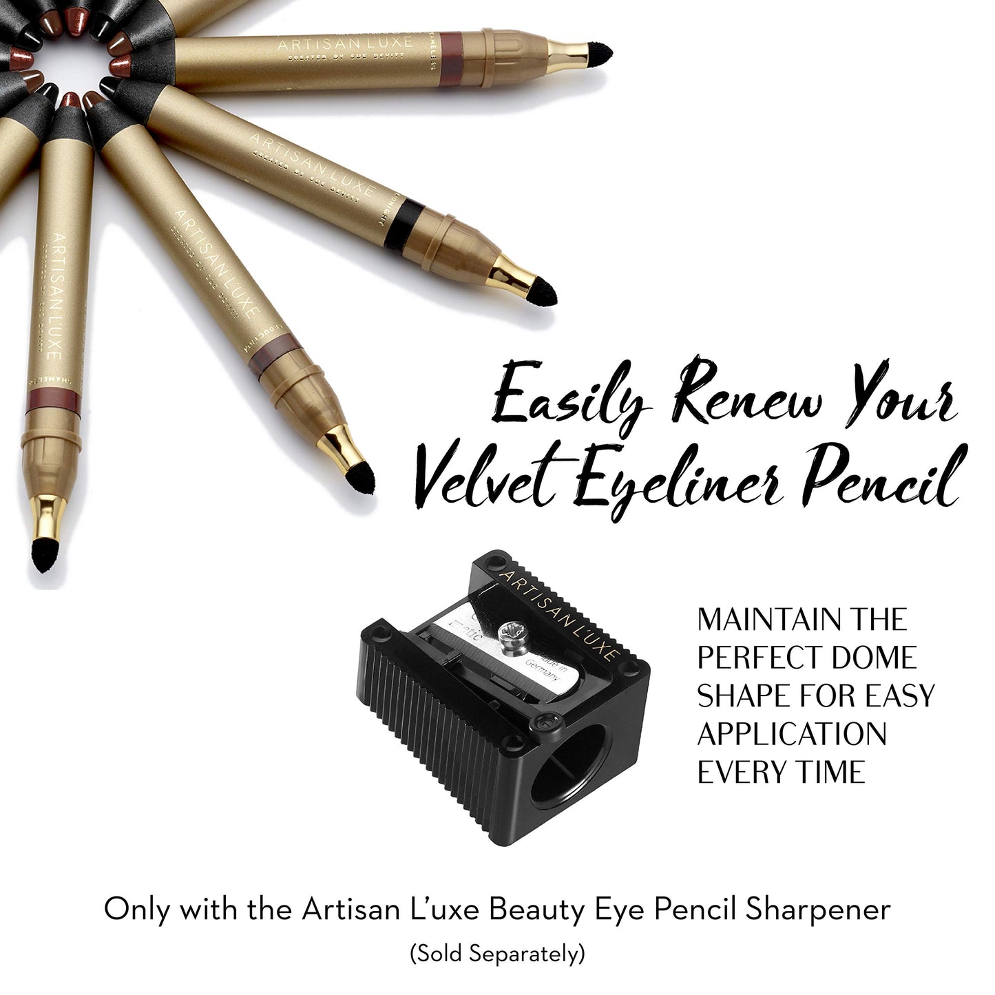 Artisan L'uxe Beauty Velvet Jumbo Eyeliner Pencil - Smokey Eyes in 3 Minutes - Water-Proof, Smudge-Proof, Long-Lasting - Age-Defying Essential Oils - Entice (Shade: Violet)