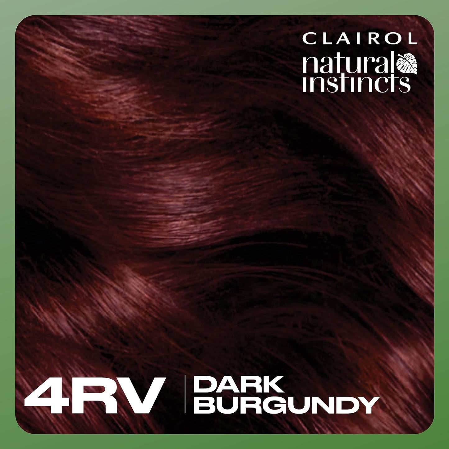 Clairol Natural Instincts Demi-Permanent Hair Dye, 4RV Dark Burgundy Hair Color, Pack of 1